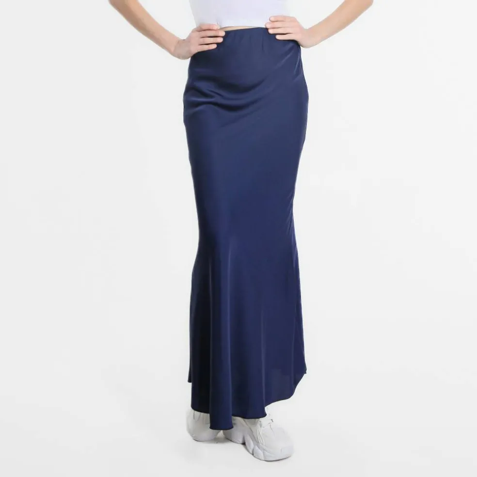 Women's Satin Midi Skirt