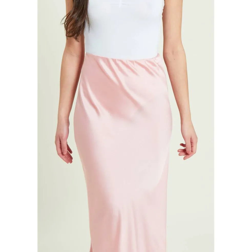 Women's Satin Midi Skirt