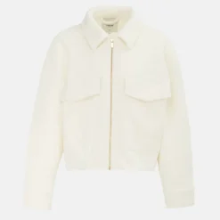 Women's Short Textured Cropped Long Sleeve Shearling Jacket