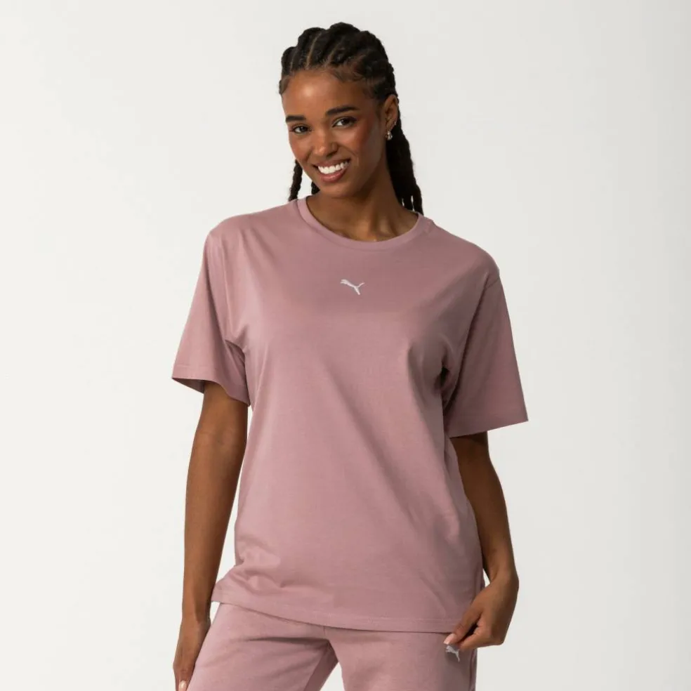 Women's Single Cat Boyfriend Oversized T-Shirt