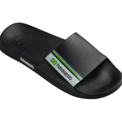 Women's Slide Brasil Black Flip Flops