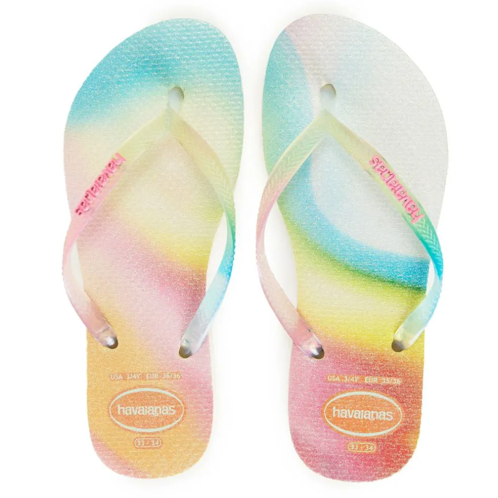 Women's Slim Metallic Flip Flops