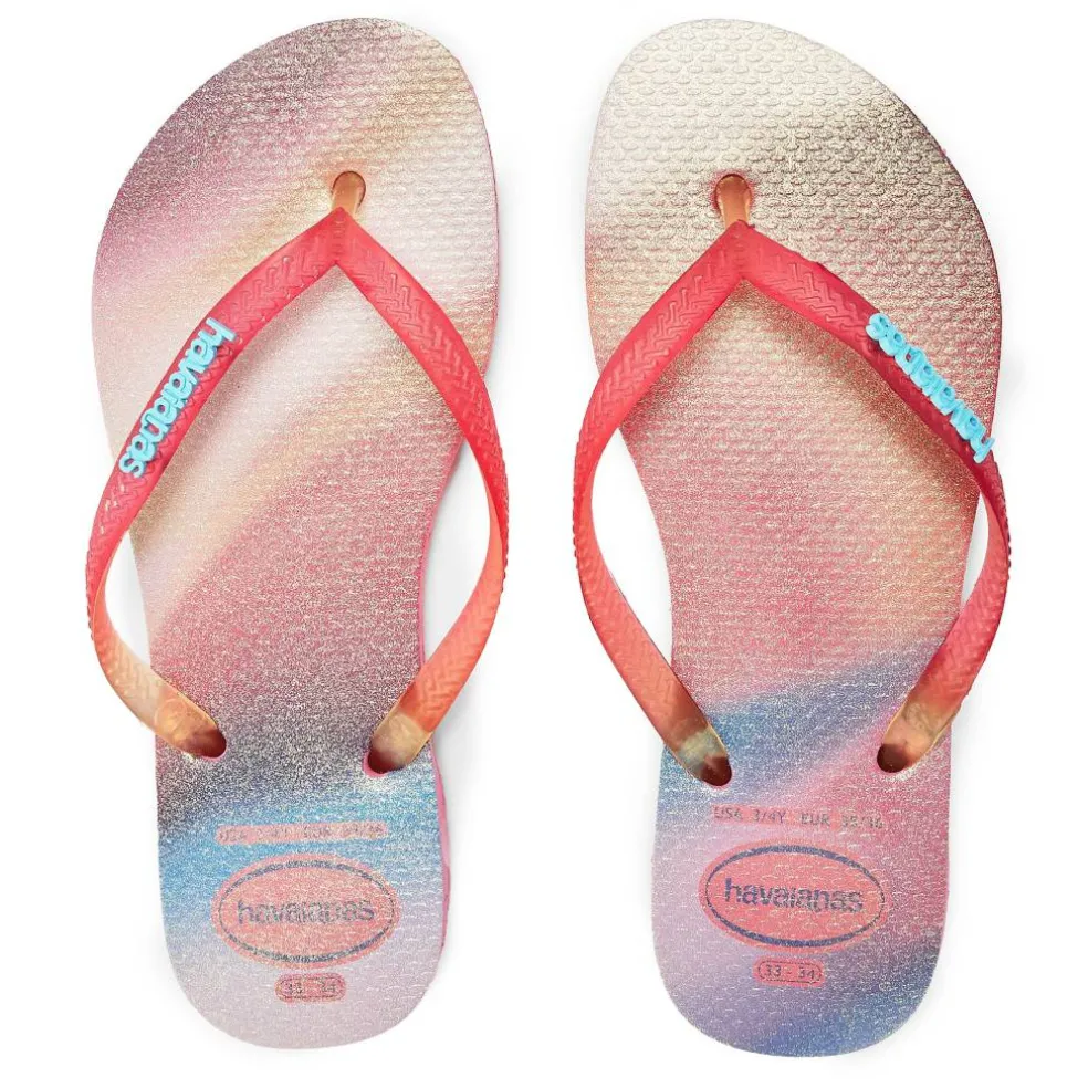 Women's Slim Metallic Flip Flops
