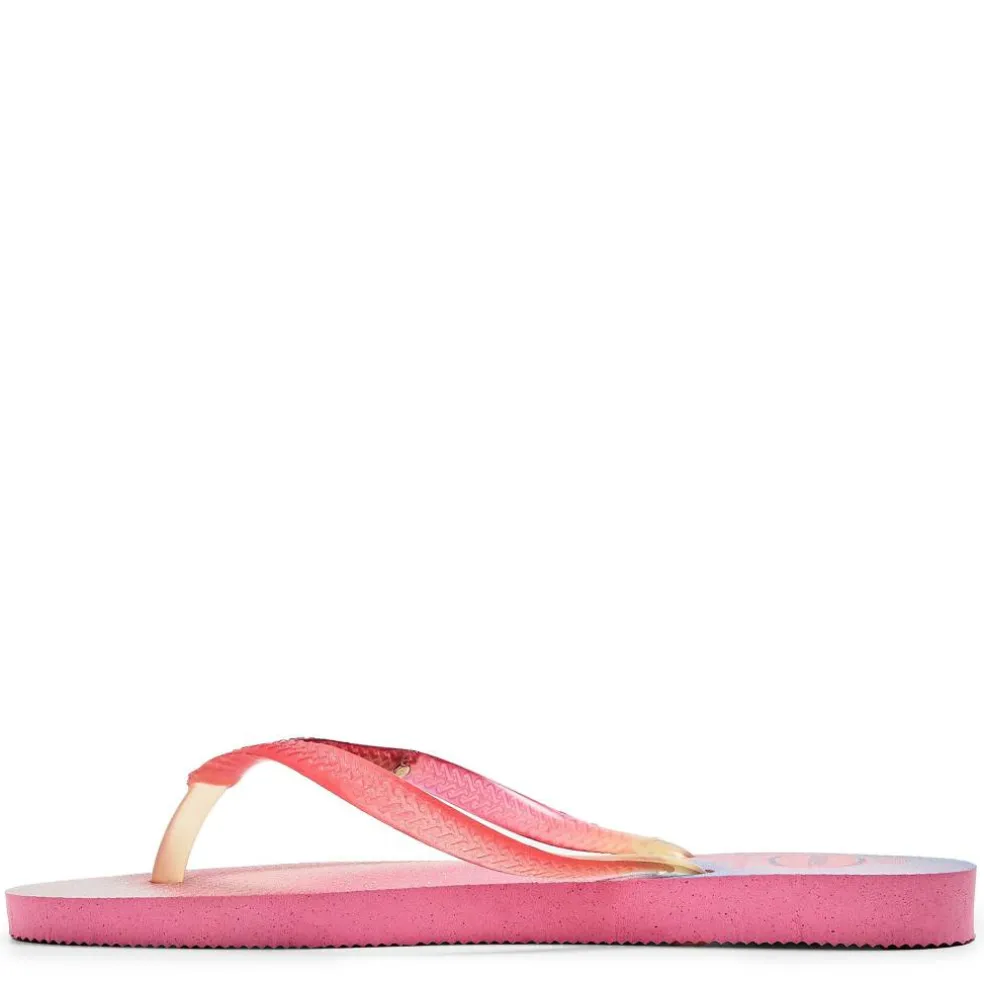 Women's Slim Metallic Flip Flops