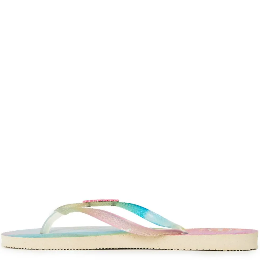 Women's Slim Metallic Flip Flops