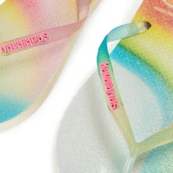 Women's Slim Metallic Flip Flops