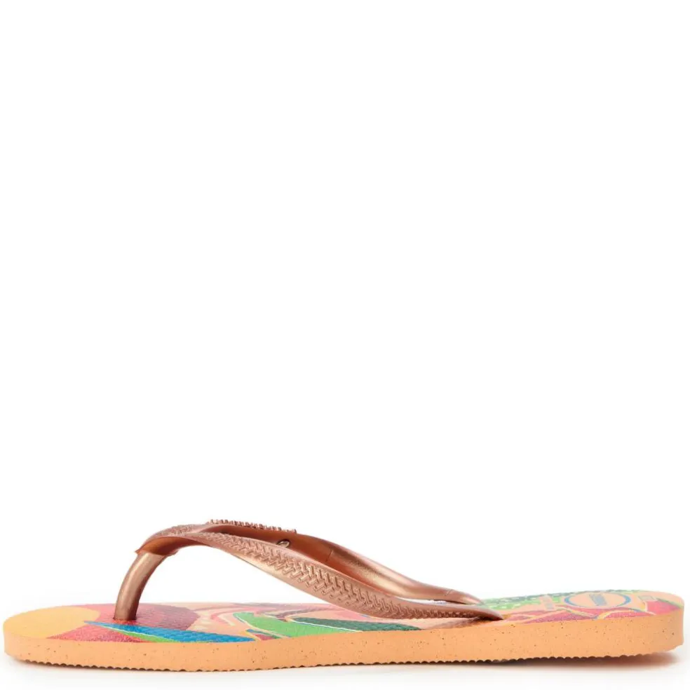 Women's Slim Print Flip Flops