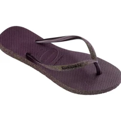 Women's Slim Sparkle II Aubergine Flip Flops