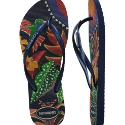 Women's Slim Tropical Salmon Flip Flops