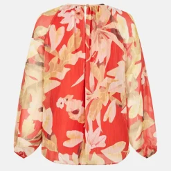 Women's Split Long-Sleeve Blouse