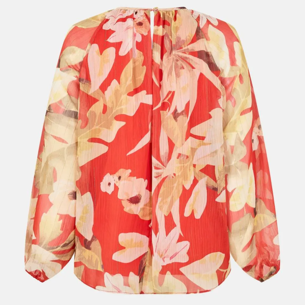 Women's Split Long-Sleeve Blouse