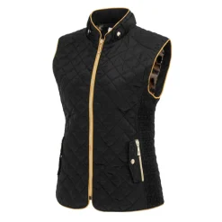Women's Stand Collar Full Zip Hip Length Gilet