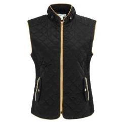 Women's Stand Collar Full Zip Hip Length Gilet
