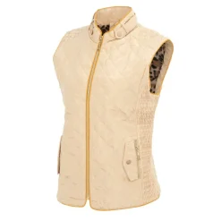 Women's Stand Collar Full Zip Hip Length Gilet