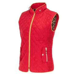 Women's Stand Collar Full Zip Hip Length Gilet