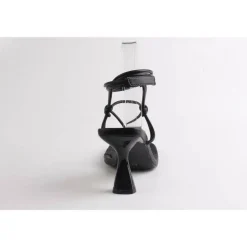 Women's Strappy Kitten Heeled Sandal with Ankle Strap