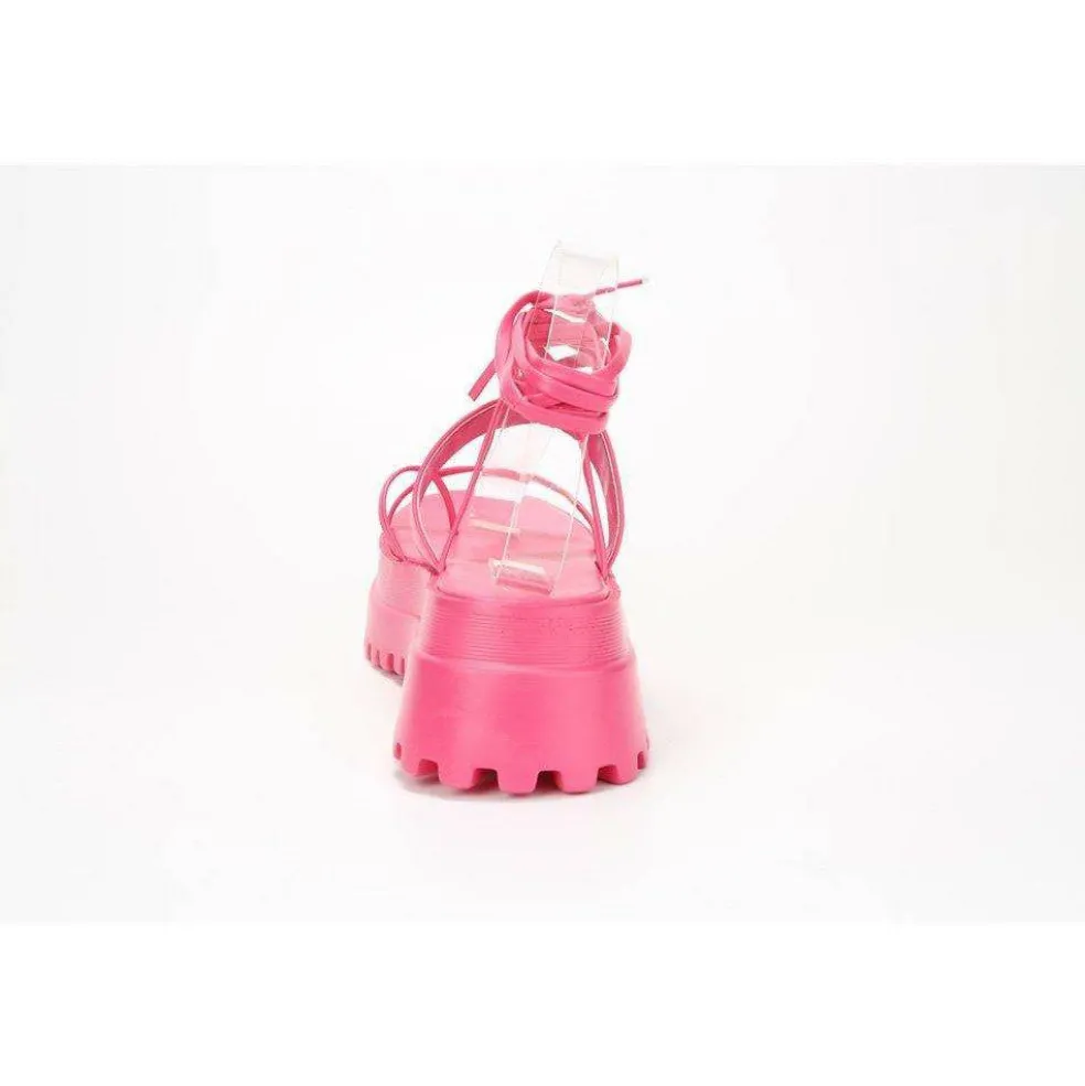 Women's Strappy Tie-Up Flatform Sandal