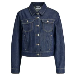 Women's Structured Button Fastening Denim Jacket