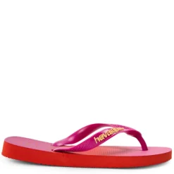 Women's Top Fashion Gold Yellow Flip Flops