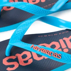 Women's Top Logomania Turquoise Flip Flops