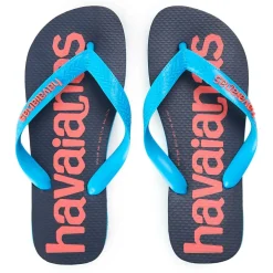 Women's Top Logomania Turquoise Flip Flops