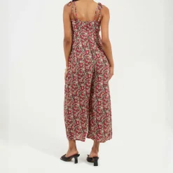 Womens Vest Top Floral Jumpsuit