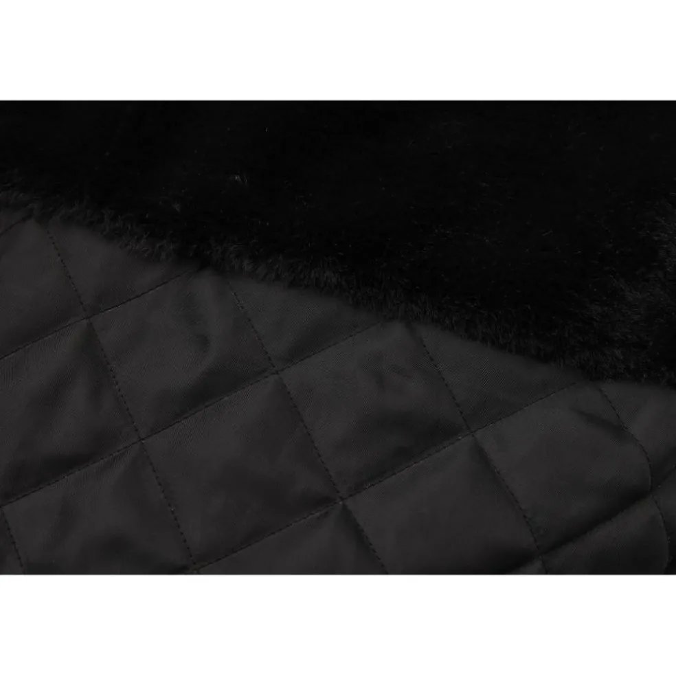 Women's Water Resistant Faux Fur Trim Windproof Long Sleeve Puffer Jacket