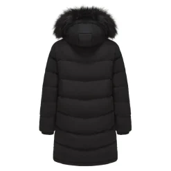 Women's Water Resistant Faux Fur Trim Windproof Long Sleeve Puffer Jacket
