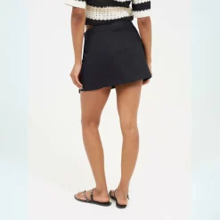 Womens Wrap Mini Skirt with Pocket Detail