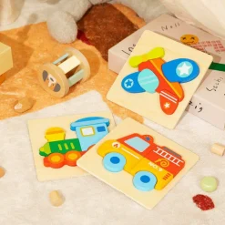 Wooden 3 Piece Vehicle Puzzle
