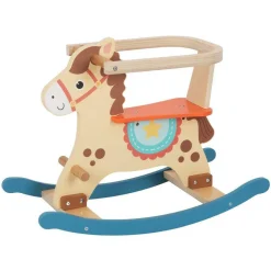 Wooden Rocking Horse - Blue
