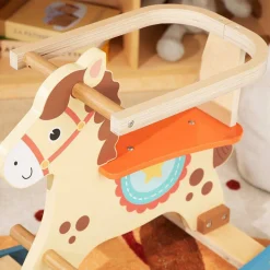 Wooden Rocking Horse - Blue