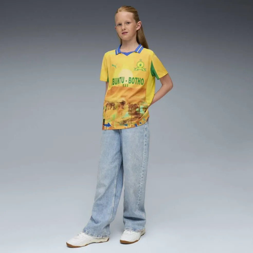 x KidsSuper Mamelodi Sundowns Home Shirt 2025 2026 Juniors