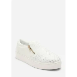 Zip detail Trainer with Diamante Toe