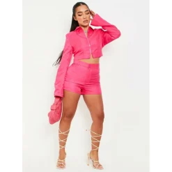 Zip Through Tailored Shorts